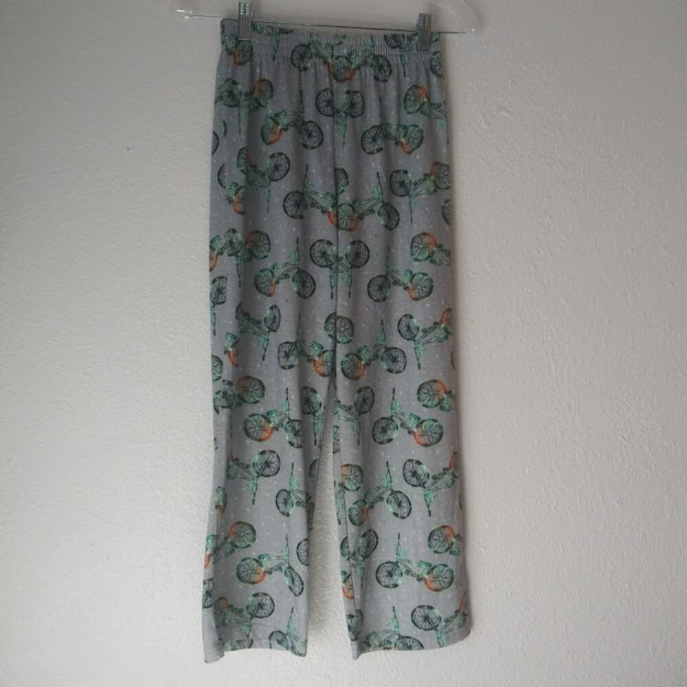Cat & Jack boy's size (8-10) gray bike allover print pajama pants